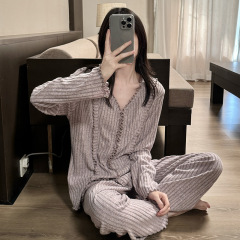 春秋睡衣女款新款秋季长袖长裤女士居家服可外穿高级感家居服套装