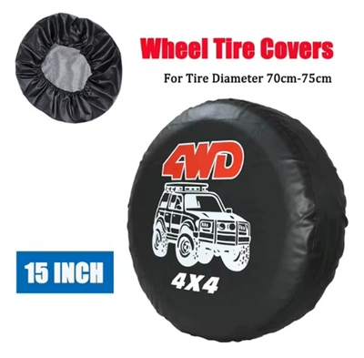 Tire Cover Car Cover 14-17 Spare wheel cover - black-thickened-tire-cover-pull-rod-bag-15inch-l70-75cm-thickened-cy-63