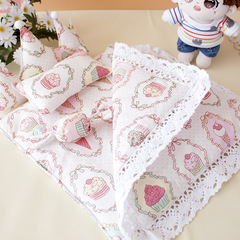棉花娃娃床上用品過家家蓋被子枕頭套裝小羊關節娃娃睡袋娃衣