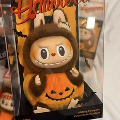 高品质泡泡狂欢节LABUBU南瓜万圣节拉布布娃娃搪胶毛绒玩偶挂件