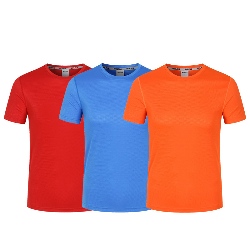 夏季运动速干t恤男式短袖圆领文化广告衫定制logo户外透气速干衣