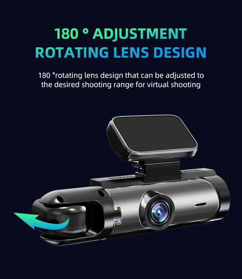 Three-Lens Dash Cam 3.16inch Front, Middle, and Rear Hd Night Vision Reversing Images Wifi Connectivity Wholesale