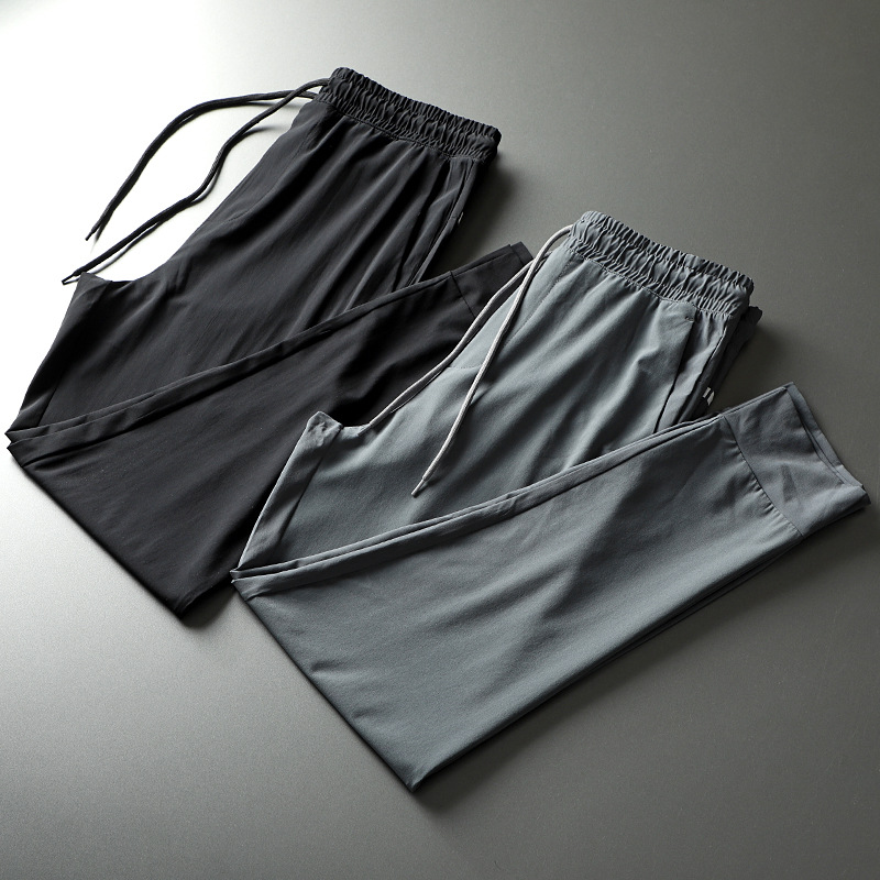 工厂福利性价比日单科技面料春夏男士轻薄透气薄款运动束脚休闲裤