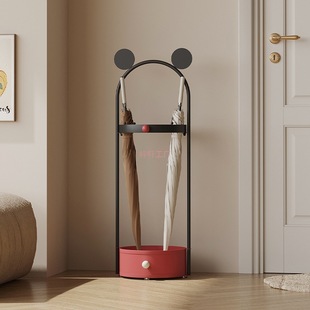 Household Umbrella Storage Rack, Umbrella Bucket at the Door, Iron Storage Bucket Drain Rack, Hotel Hanging Umbrella Storage Rack
