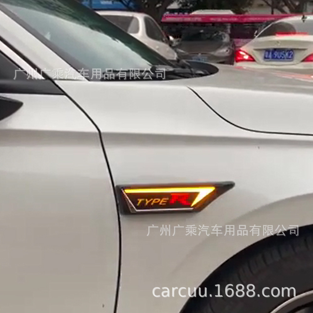Adecuado para 22 Honda nuevo Civic guardabarros Luz de señal de giro luz lateral corriente diurna luz blanca vuelta streamer