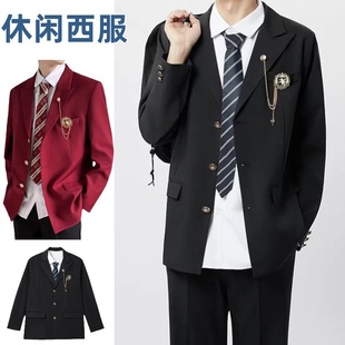 2025 Foreign Trade Trendy Men's Jacket Stylish Loose Hong Kong Style Suit Jacket Men's Spring and Autumn Versatile Casual Suit