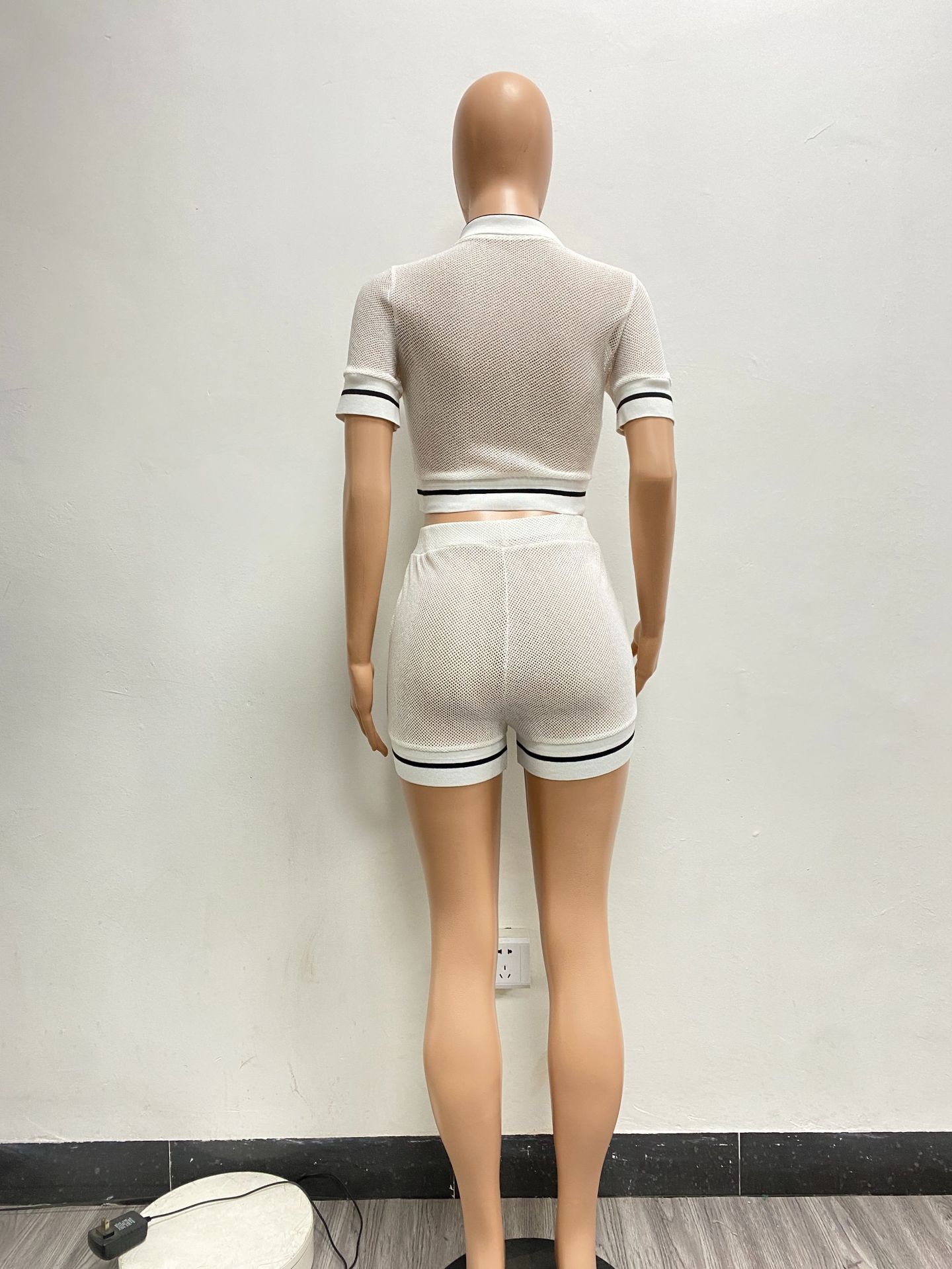 420g Weight Short Sleeve Sleeve Length Spandex, Polyester Fabric Type Pant Co-ord Set Sets Type 2 Pieces Set Quantity Daily Occasion V Neck Neckline Slim Fit Type Solid Color Pattern Summer Season Women's Gender Simple Style Style Daily Women's Simple Style Solid Color Spandex Polyester Pant Co-ord Set Shorts Sets 13