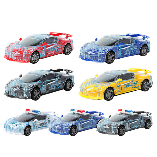 Luminous universal car, simulated police car, small gift, night market, small commodity stall, street stall supply