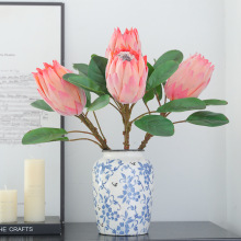 现代简约北欧风装饰仿真帝王花 户外绿色热带雨林小帝王假花装饰