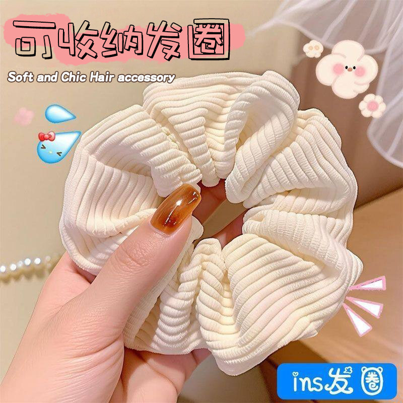 Nuevo scrunchie de encaje multicapa 2026 para mujer, lazo para el pelo de alta gama, accesorio suave para el cabello estilo coreano.