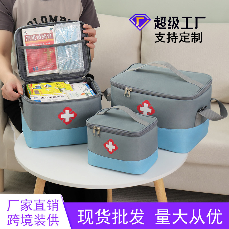 Hogar de gran capacidad bolsa de primeros auxilios portátil medicina portátil organización bolsa de almacenamiento grande impermeable bolsa de viaje de emergencia