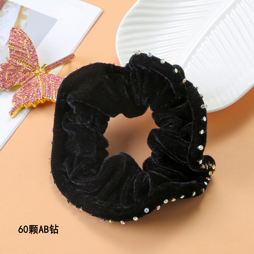 Wholesale Korean-style trendy diamond hair accessories, water diamond ponytail hair ornaments, pearl hair clips with diamonds, hair ties with diamonds