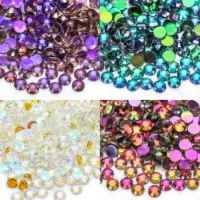 Аксессуары для нейл-арта Weichen Aurora Diamond Series: флуоресцентные стеклянные стразы, полупрозрачные аксессуары для ногтей, аксессуары для ногтей в форме ракушки
