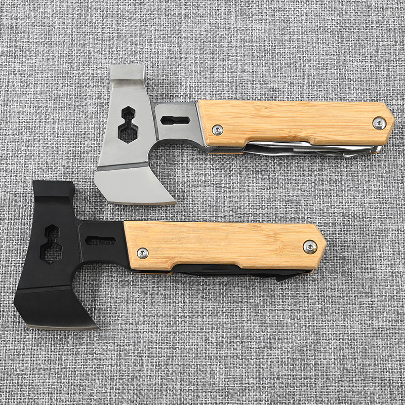 新款竹片多功能斧头锤车载户外露营救生锤工具锤地钉锤救生锤