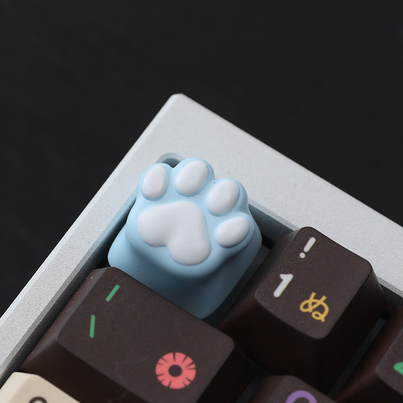 跨境热销猫爪键帽个性化彩色键帽原创设计可爱动物机械键帽|undefined