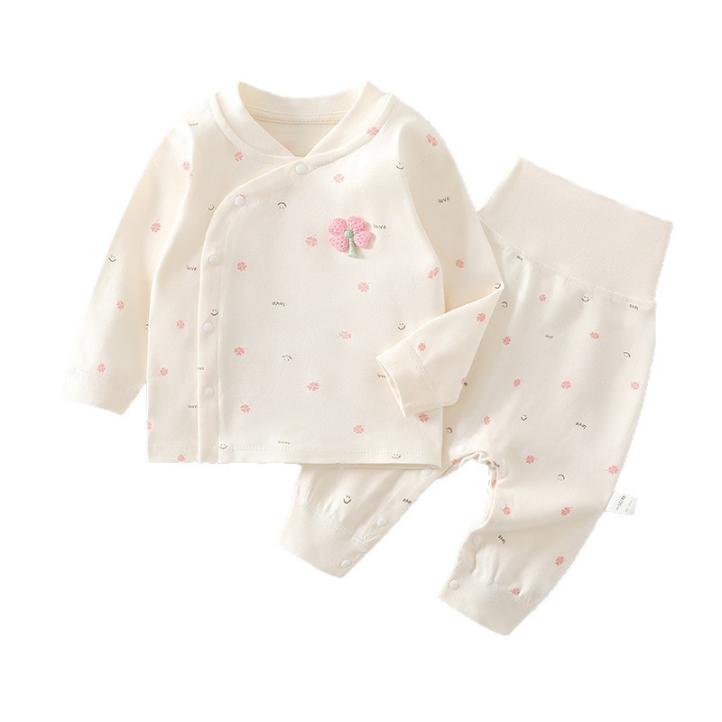 ベビー秋服セット、カテゴリーA、春秋純綿セーター、子供用秋ズボン、ハイウエストスプリットベビー下着、男女兼用|undefined