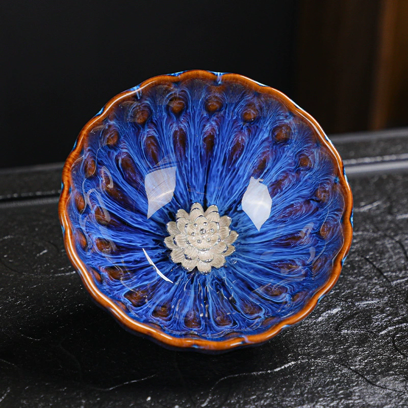 Kiln Cup Master Cup Mosaic Moby Single Cup Lotus Cup Jianzhan Ceramics Chinese Cup Product Cup Tea Bowl Tea Cup