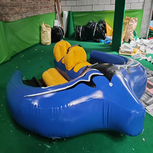 Sea inflatable Pikachu Ultraman drag toy surfing dolphin motorboat drag and drop rotating pressurized water