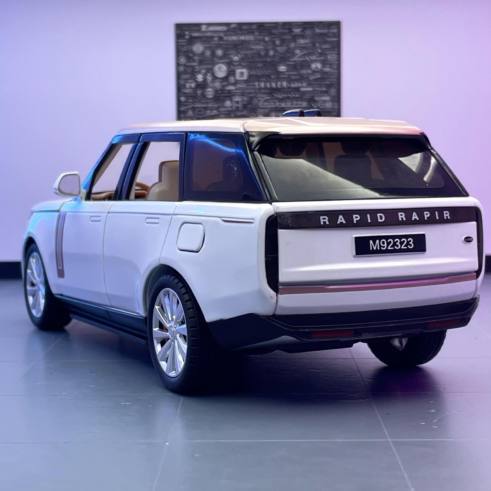 XLG modelo de coche de aleación 1:24 Range Rover SUV Tire hacia atrás el sonido y la luz juguete off-road vehículo Puerta Abierta música modelo decoración colección