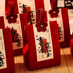 赤ちゃんの満月のギフトボックスの空の箱子供の日のお土産の包装箱の満1歳の誕生日の卵の袋の喜餅の喜糖の箱