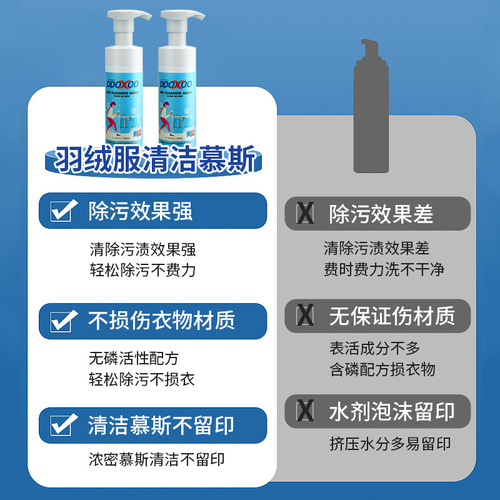 Down jacket dry cleaning agent dry cleaning solution dry cleaning household cleaning no-water washing stain remover for oil stains cleaning manufacturer