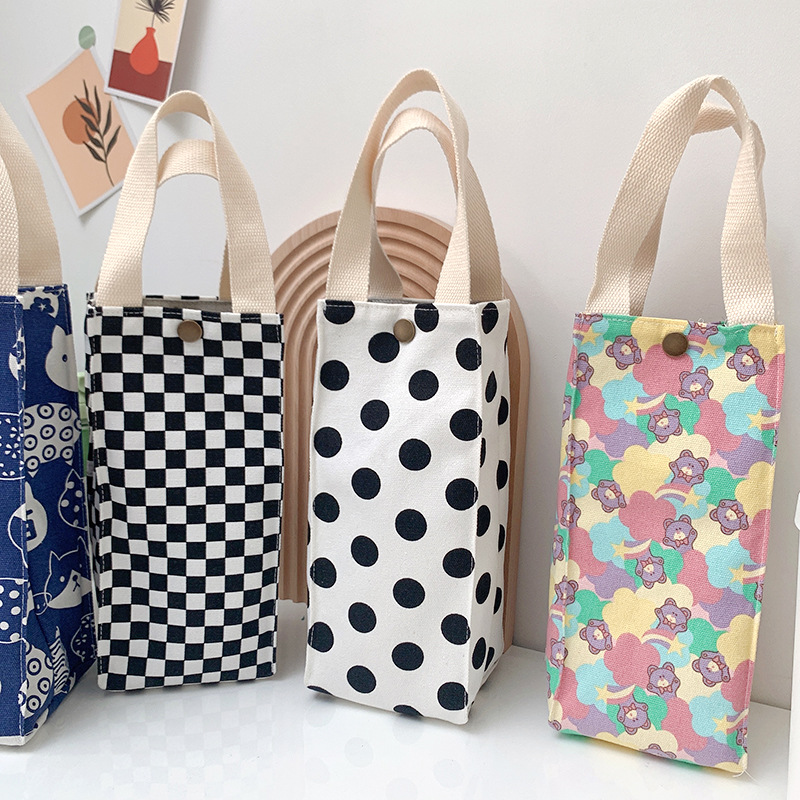 Simple dot lienzo termo cubierta de la taza cubierta protectora universal hervidor de agua bolso de leche taza de té bolsa portátil