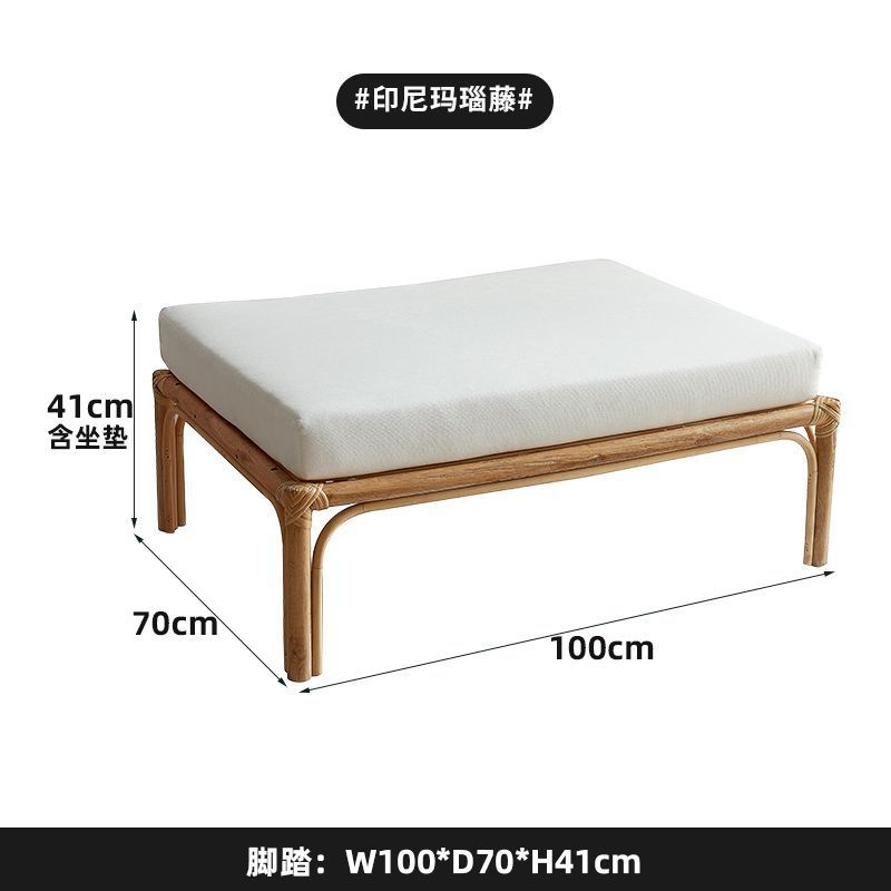 阳台休闲椅子藤沙发藤编家具日式北欧真藤藤椅轻奢单人椅文艺|undefined