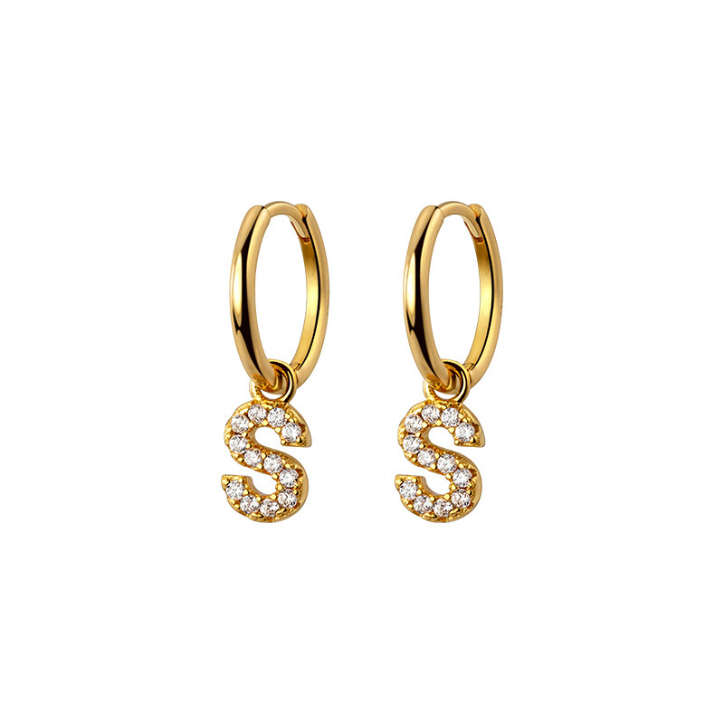 El Rocky   S925 plata 26 letras de diamantes coreana simple personalidad colgante de mujer D9558