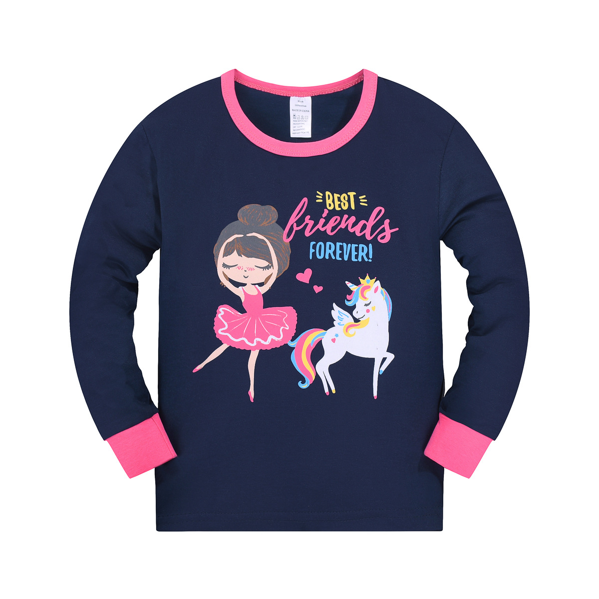 Niños pijamas de algodón traje invierno nuevas niñas unicornio impreso desgaste del hogar europeo y americano niños ropa Comercio exterior al por mayor