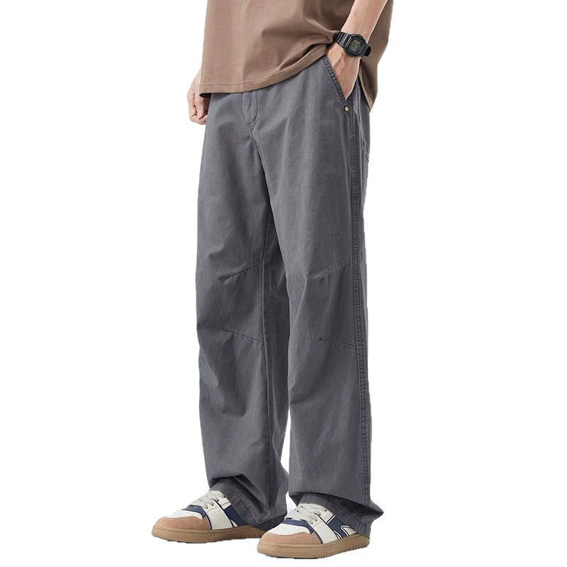 Мужские летние трендовые ретро trousers, американский стиль, оверсайз, свободный прямой крой