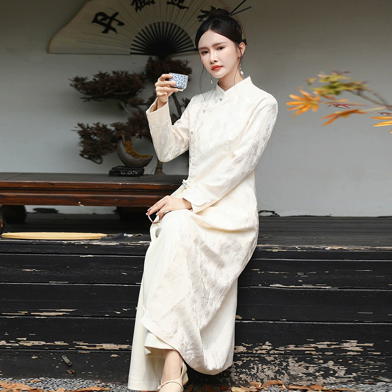 Чонсам, набор, комбинезон,Autumn Hanfu, китайский стиль