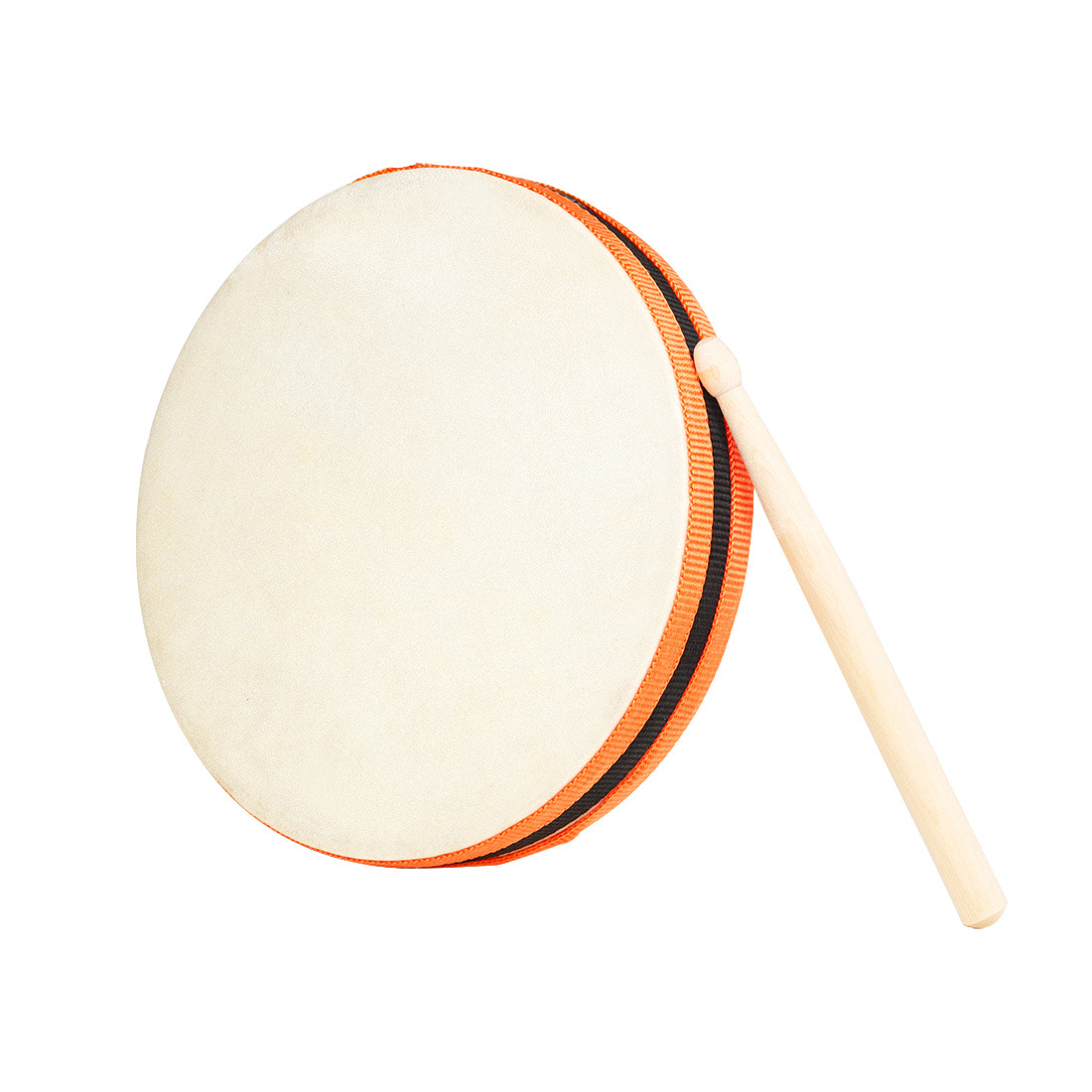 Orff tambor de mano de piel de oveja de doble cara de ocho pulgadas instrumento de percusión para niños tambor de mano que toca instrumento musical aplicable