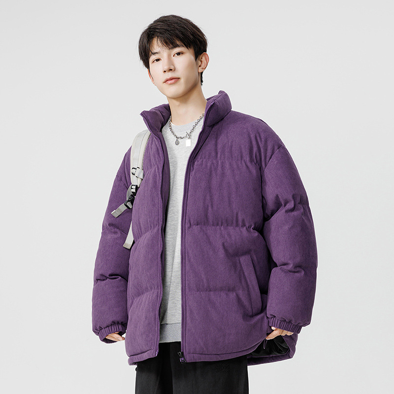 Más rápido 2023 Invierno de moda abrigo de algodón acolchado de los hombres engrosado cálido pana de los hombres jóvenes y de mediana edad abrigo de algodón acolchado de pana