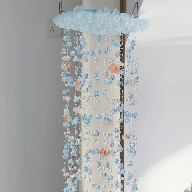 Air Koi Courtyard Hanging Wind Chime Handmade DIY Material Package Girly Heart Balcony Bedroom Fresh Wind Chime Pendant