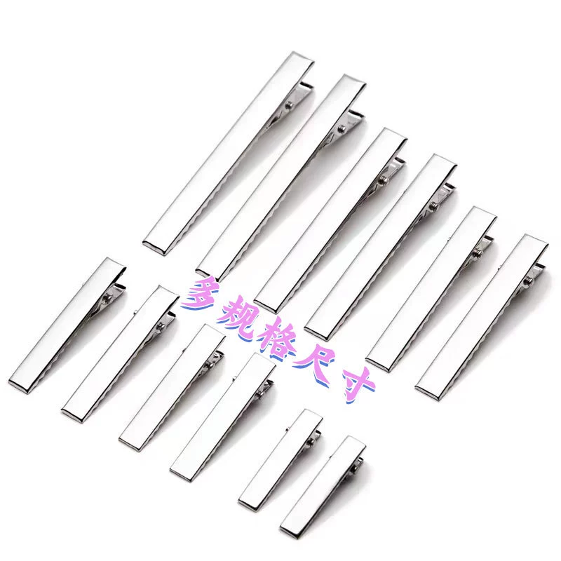 Квадратный зажим, зажим для волос «утконос», аксессуары для волос, ювелирные изделия своими руками, аксессуары с зубцами, тонкий узкий утолщенный пружинный зажим, серебряная заколка для волос «утконос»