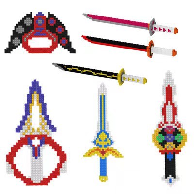 Compatible with Lego Building Blocks Small Particles Assembled Weapons Sword Series Kidsren's Educational Toys Gift Model Wholesale