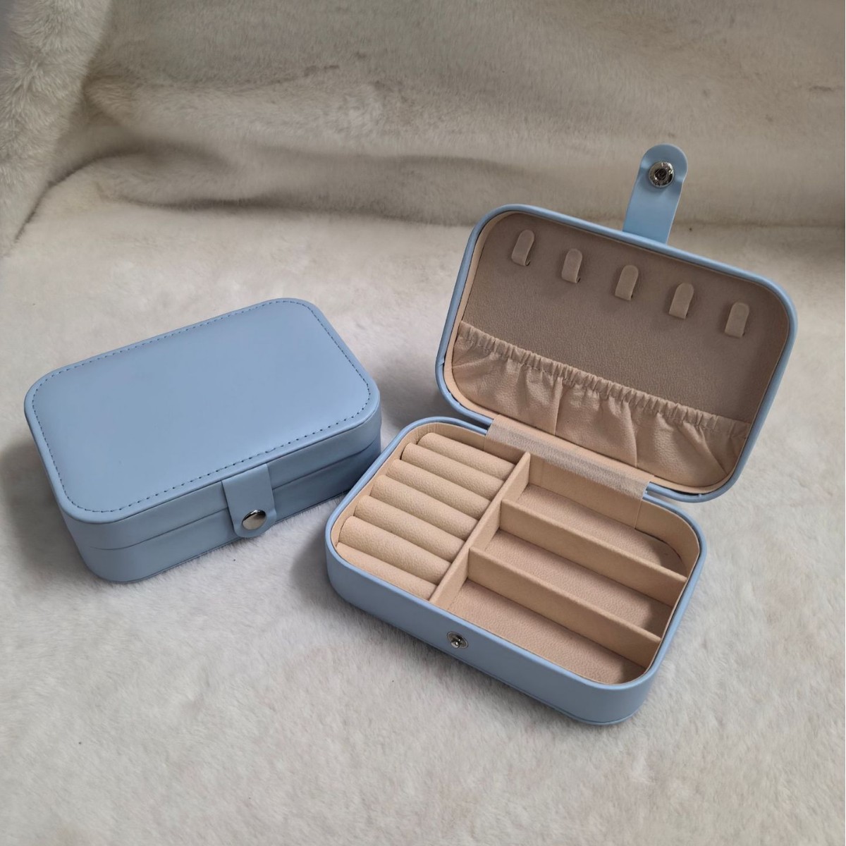 シンプルなinsクロスボーダー携帯鏡ジュエリーミニ韓国版女性ジッパーバッグネックレス指輪アクセサリー収納ケース