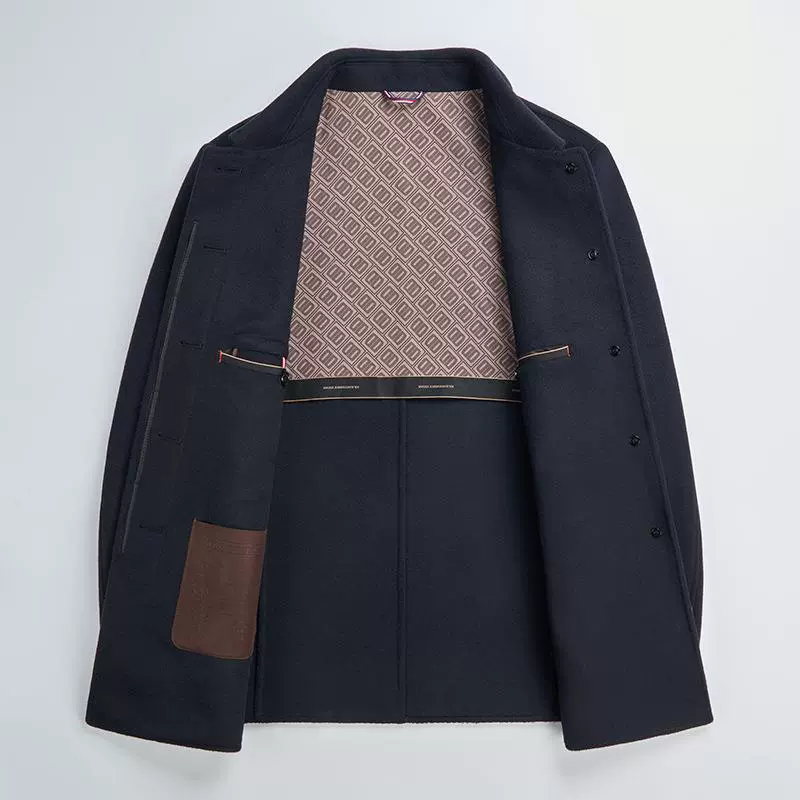 Woolen jacket for leisure, double-sided demi-season long cashmere coat, mid-length