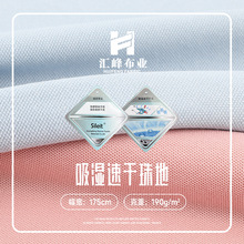吸湿速干珠地布 运动速干男装面料 涤棉珠地polo衫高尔夫服布料