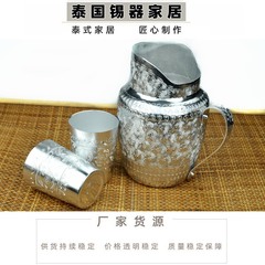 タイの錫器タイ式ホテルレストランの家庭用彫刻碗の瓢箪やかんの錫の缶の金属工芸品
