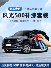 风光580汽车补漆笔套装典雅白幻影黑浅金棕色划痕自喷漆