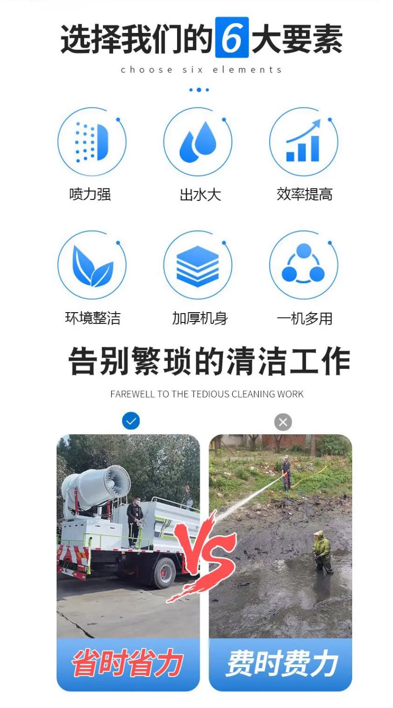 Blue license plate Sinotruk Howo dust suppression vehicle, multifunctional 5-7 cubic meter spray vehicle, 30.4m green landscaping fog cannon spraying vehicle