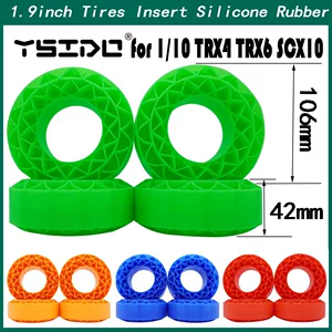 1.9inch Soft silicone tire 106x42mm with foam lining suitable for 1/10 TRX4 TRX6 SCX10