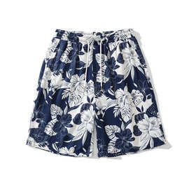 夏威夷休闲短裤男港风宽松痞帅花裤衩度假沙滩裤潮流情侣五分裤潮