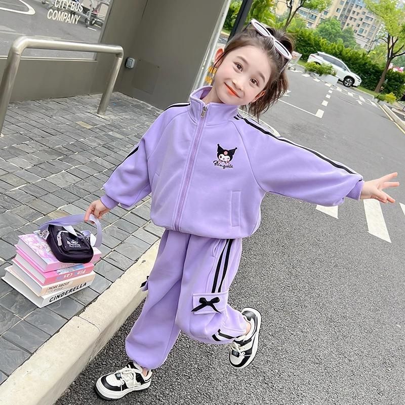 女童套装春秋2025新款儿童洋气秋季休闲时髦宝宝纯棉卡通运动秋装|undefined