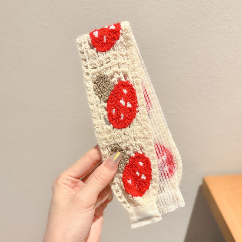 Sen sistema de punto flor fresa velcro para niñas y niños acabado de cabello correa de cabello sensación de alto nivel lavado de la cara brocha de cabello