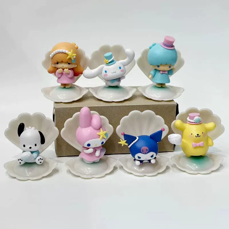 Фигурки Sanrio: Melody Kuromi Cinnamoroll ракушка капсульные игрушки