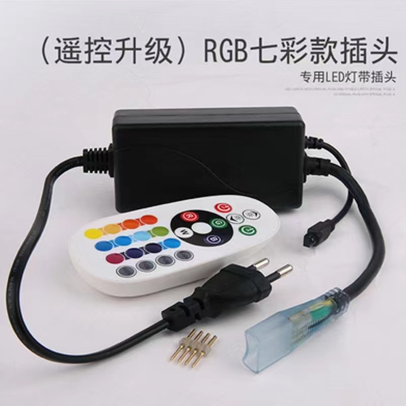 Tira de Luces LED 110V220V RGB5050 Flexible, Colorida, para Exteriores, Impermeable, Iluminación Ambiental, Tira de Luces para Ingeniería