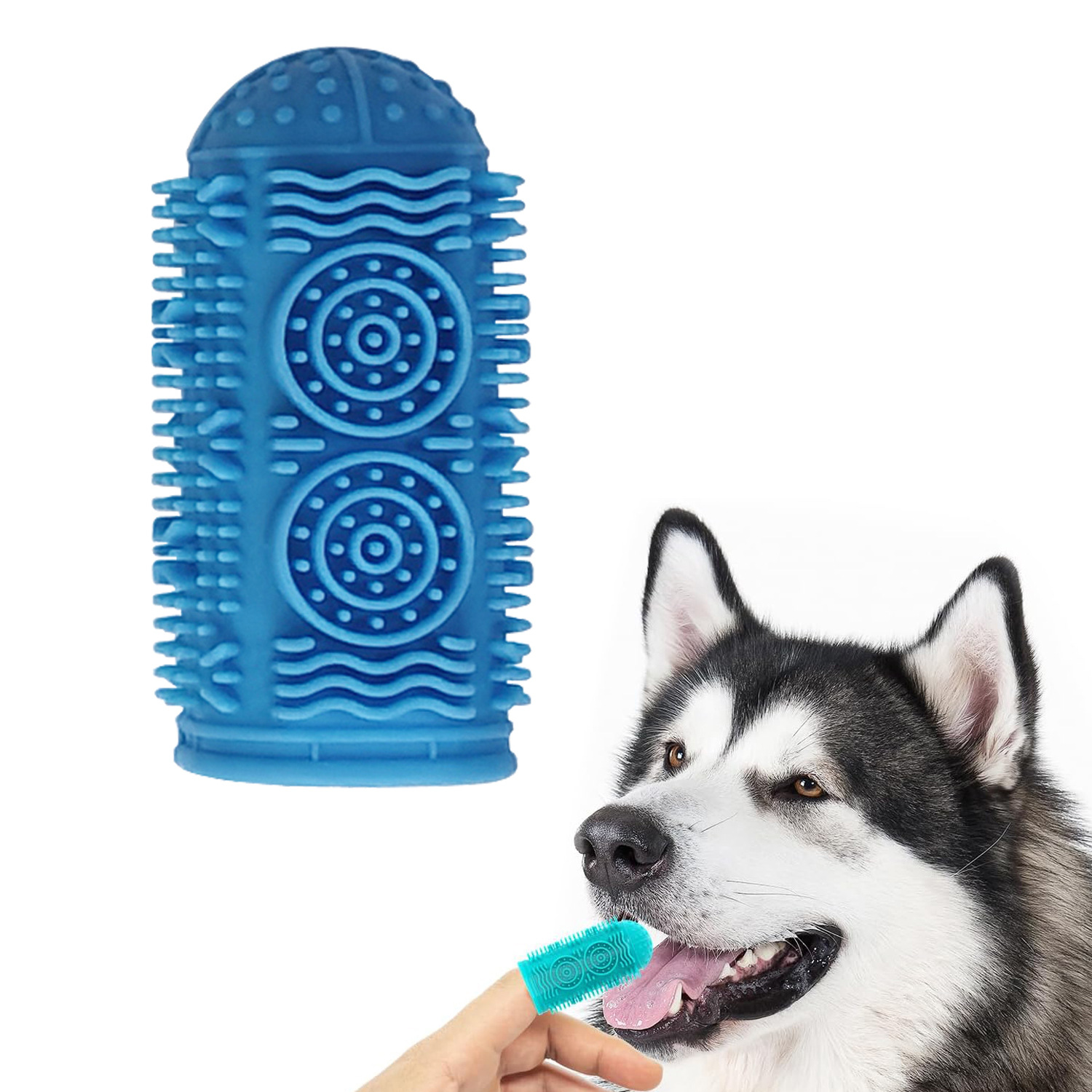 Cepillo de dientes para dedos de perro de 360 ° Cepillo de dientes de silicona Cepillo de dientes para gatos Cuidado de limpieza bucal para mascotas Cepillo de dientes para dedos