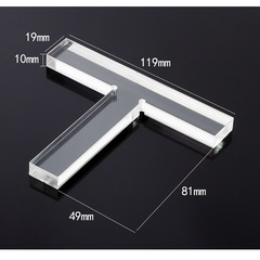 Engraving Tool T-shaped Seal Carving Tool T-shaped Transparent Seal Carving Guide Seal Positioning Block Seal Ruler Calligraphy and Seal Carving Equipment and Accessories